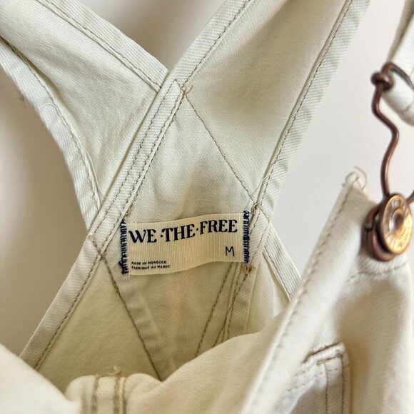 FREE PEOPLE We the Free Ziggy Denim Overalls in Wash Parchment Size Medium - Picture 7 of 15